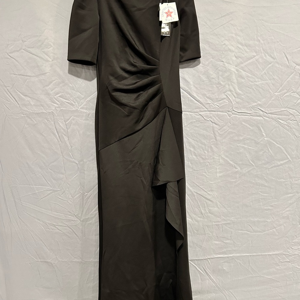 Xscape Black Long Sleeve Gown